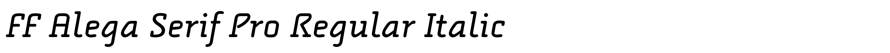 FF Alega Serif Pro Regular Italic